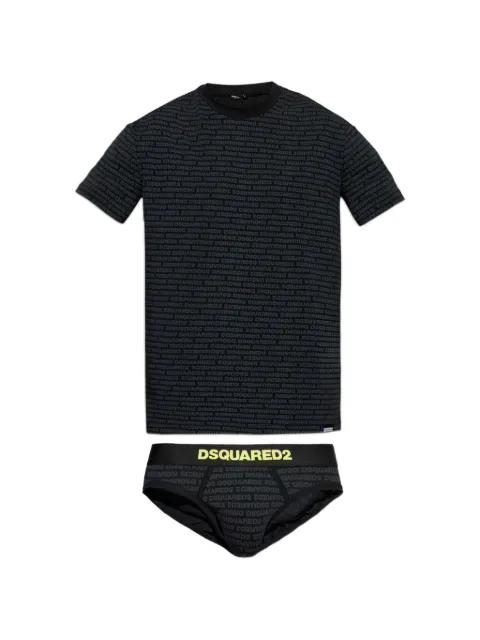 logo-print T-shirt and briefs set by DSQUARED2