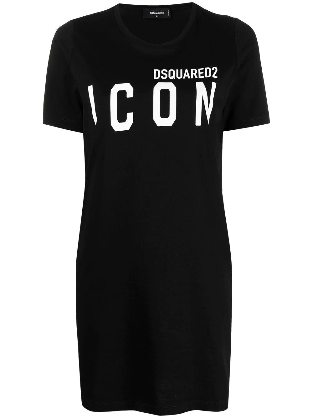 logo-print T-shirt dress by DSQUARED2