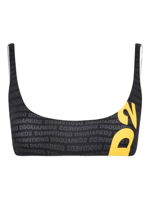 logo-print bikini top by DSQUARED2