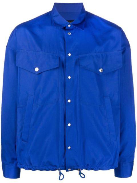 logo-print button-up shirt by DSQUARED2