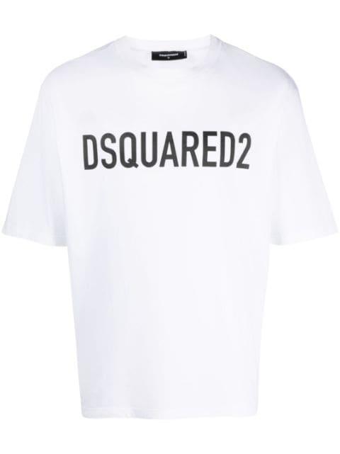 logo-print cotton T-shirt by DSQUARED2