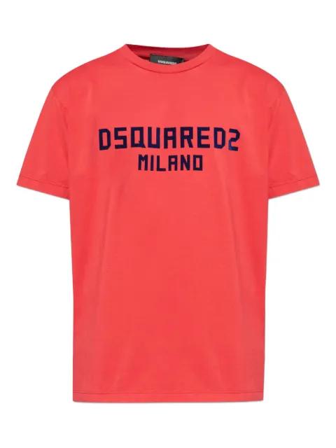 logo-print cotton T-shirt by DSQUARED2