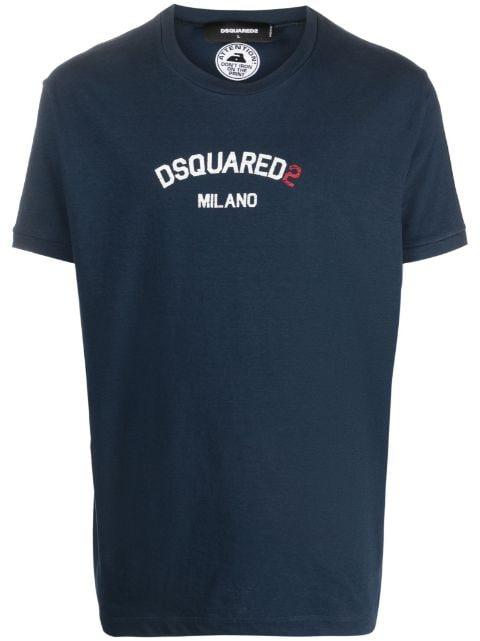 logo-print cotton T-shirt by DSQUARED2