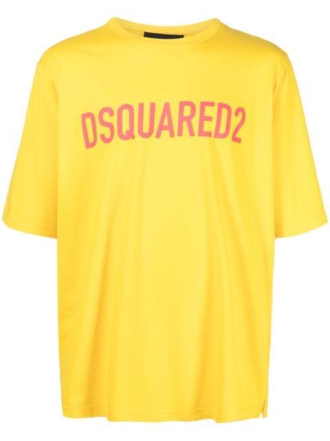 logo-print cotton T-shirt by DSQUARED2
