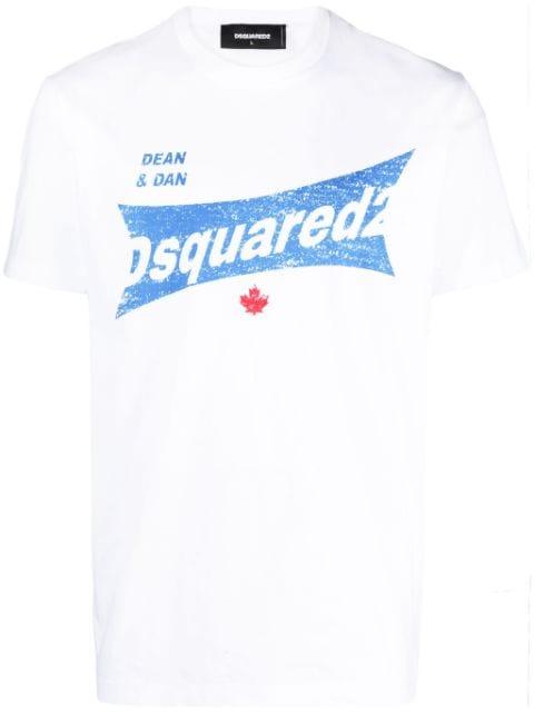 logo-print cotton T-shirt by DSQUARED2