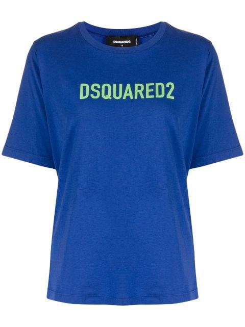 logo-print cotton T-shirt by DSQUARED2