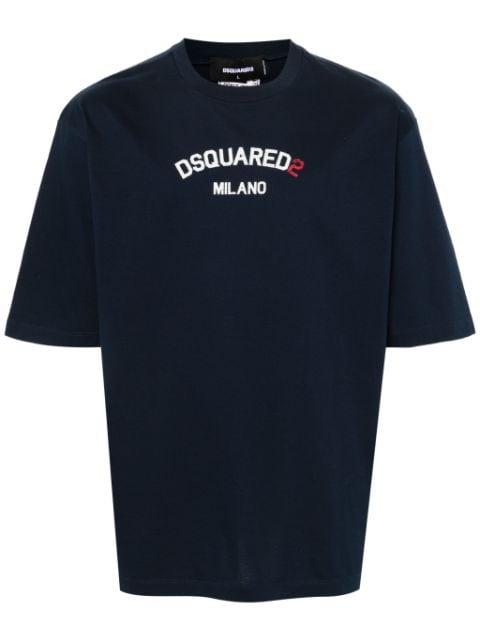 logo-print cotton T-shirt by DSQUARED2