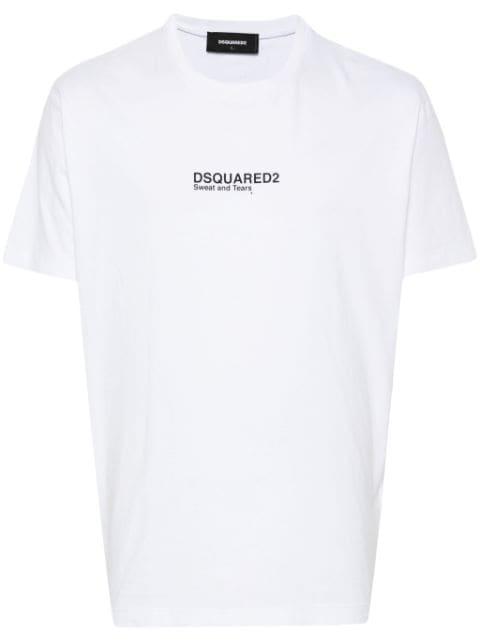 logo-print cotton T-shirt by DSQUARED2