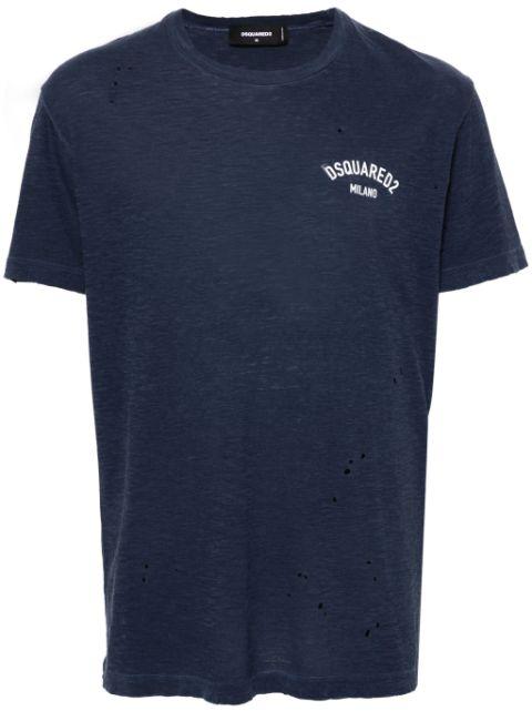 logo-print cotton T-shirt by DSQUARED2