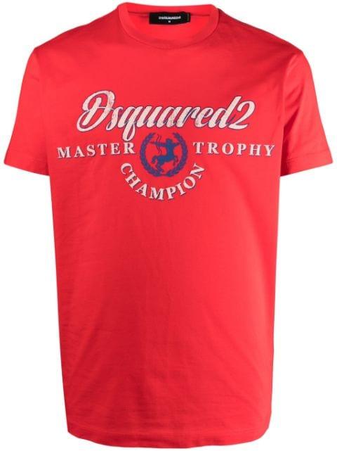 logo-print cotton T-shirt by DSQUARED2