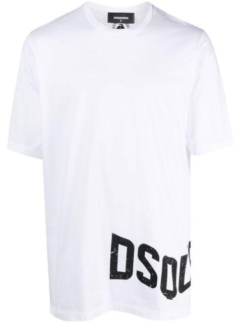 logo print cotton T-shirt by DSQUARED2