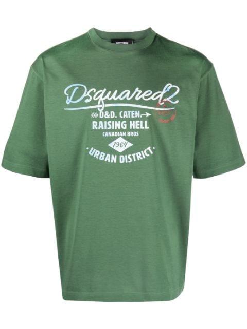 logo-print cotton T-shirt by DSQUARED2