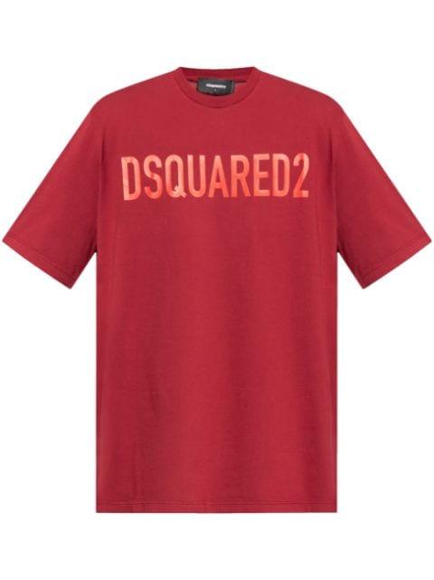 logo-print cotton T-shirt by DSQUARED2