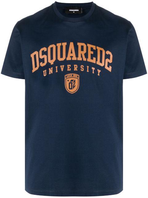 logo-print cotton T-shirt by DSQUARED2
