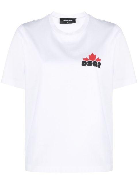 logo-print cotton T-shirt by DSQUARED2