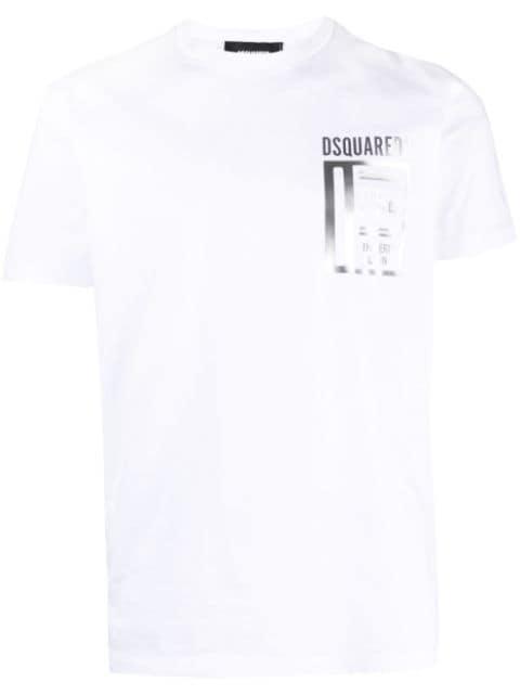 logo-print cotton T-shirt by DSQUARED2