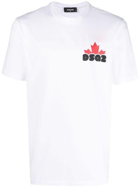 logo-print cotton T-shirt by DSQUARED2