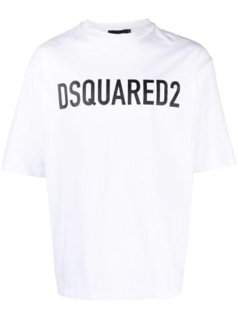 logo-print cotton T-shirt by DSQUARED2