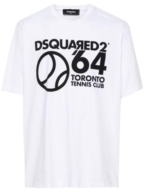 logo-print cotton T-shirt by DSQUARED2