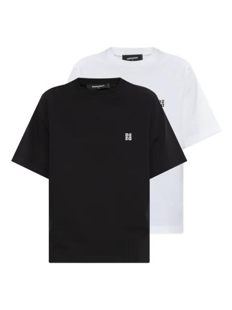 logo-print cotton T-shirt (set of two) by DSQUARED2