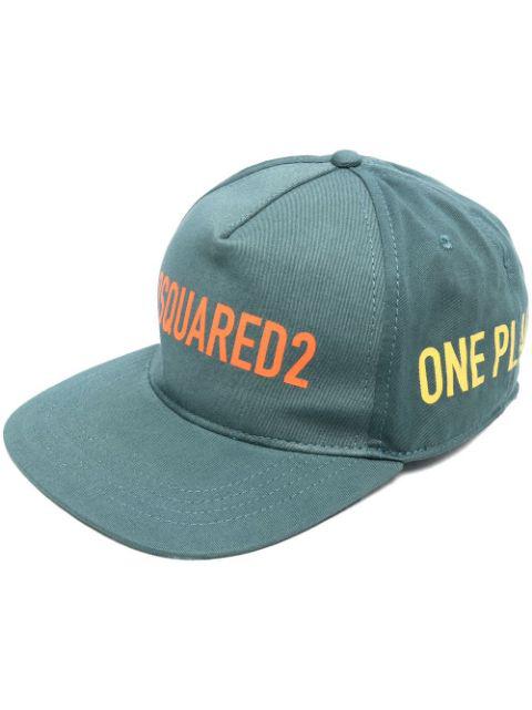 logo-print cotton cap by DSQUARED2