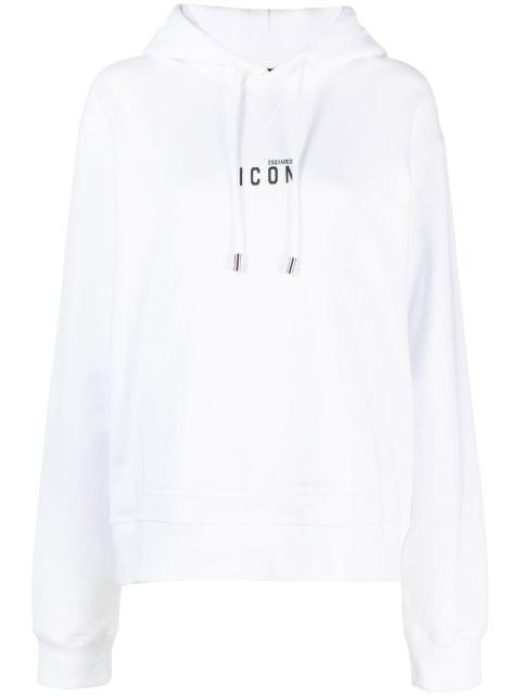 logo-print cotton-jersey hoodie by DSQUARED2