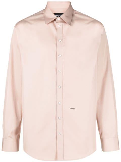 logo-print cotton shirt by DSQUARED2