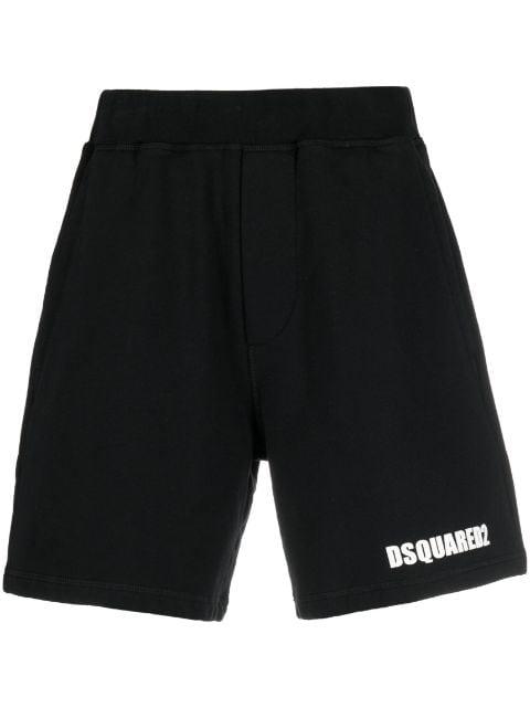 logo-print cotton shorts by DSQUARED2