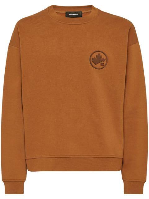 logo-print cotton sweatshirt by DSQUARED2