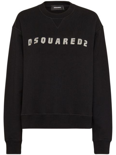 logo-print cotton sweatshirt by DSQUARED2