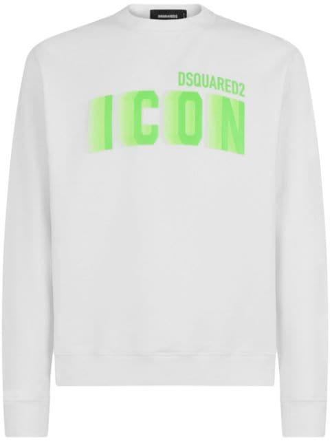 logo-print cotton sweatshirt by DSQUARED2