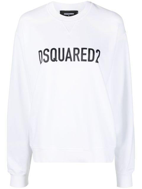 logo-print cotton sweatshirt by DSQUARED2
