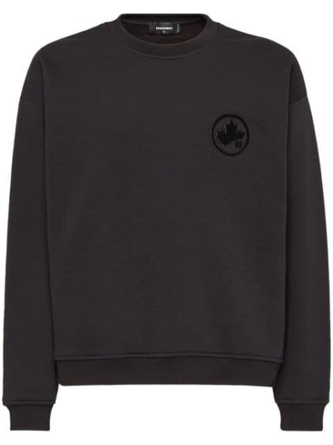 logo-print cotton sweatshirt by DSQUARED2