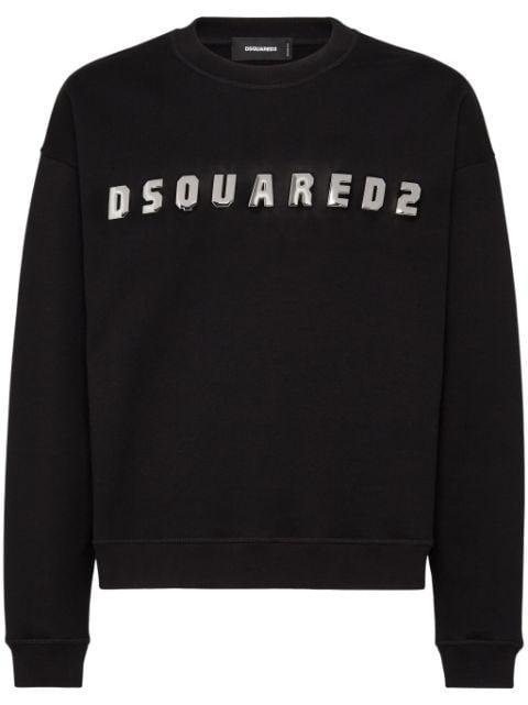 logo-print cotton sweatshirt by DSQUARED2