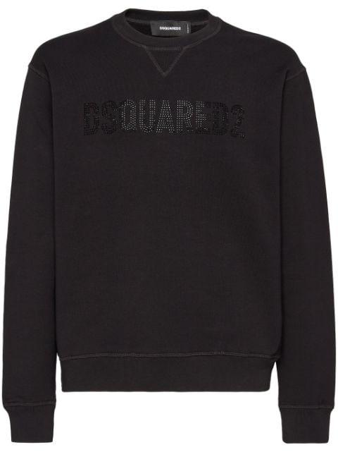 logo-print cotton sweatshirt by DSQUARED2