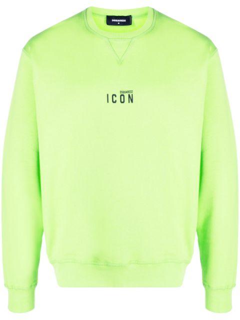 logo-print cotton sweatshirt by DSQUARED2
