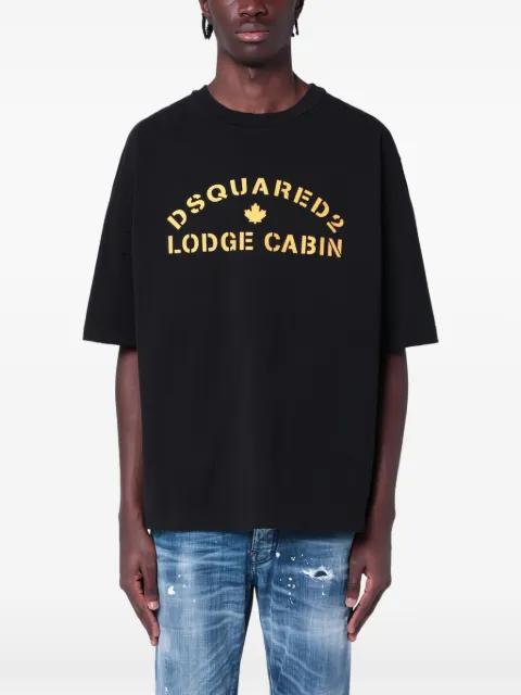 logo-print cotton t-shirt by DSQUARED2