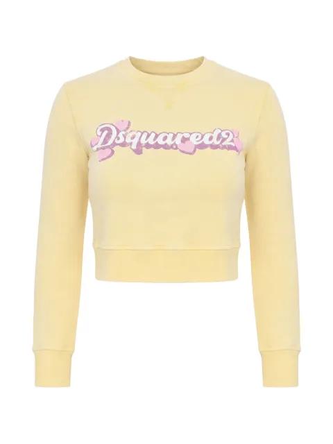 logo-print cropped sweatshirt by DSQUARED2