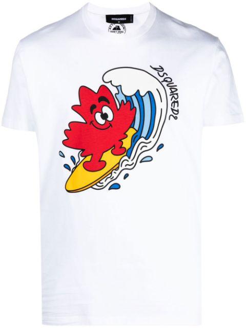 logo-print detail T-shirt by DSQUARED2