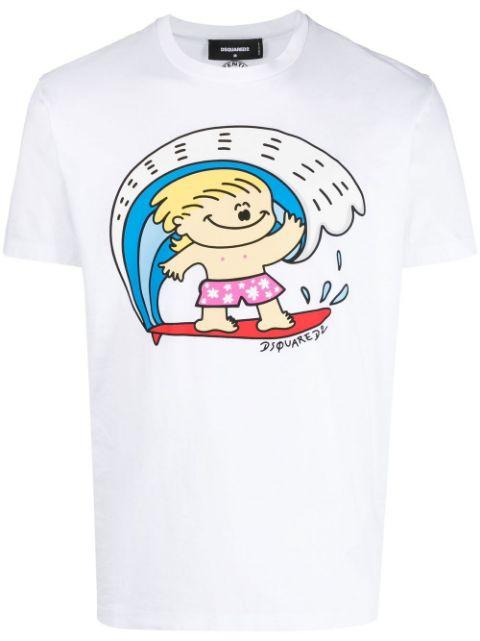 logo-print detail T-shirt by DSQUARED2