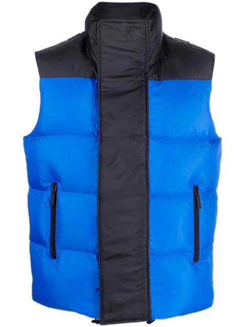 logo-print duck-feather gilet by DSQUARED2