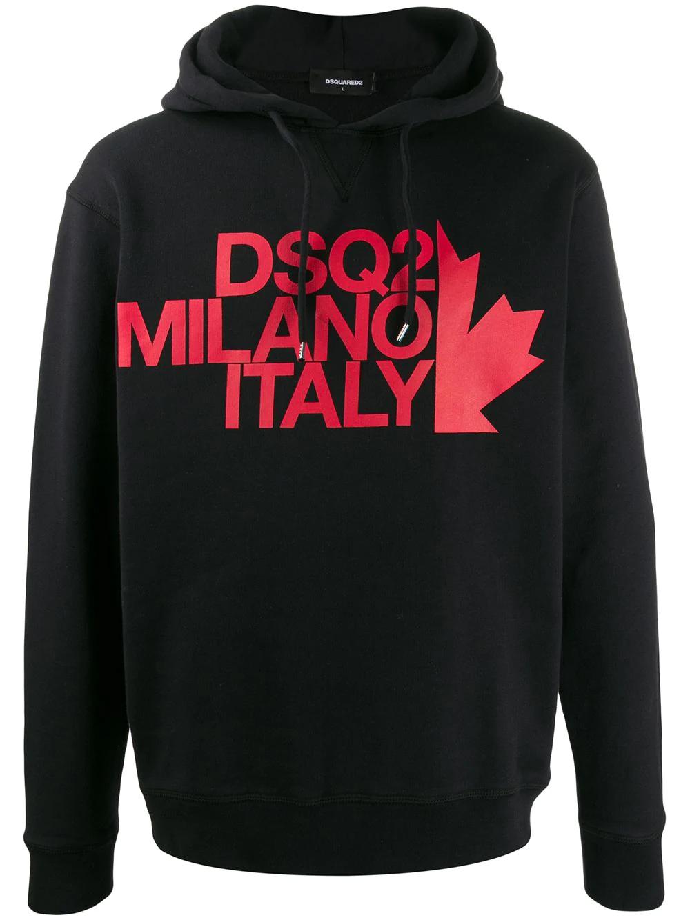 logo print hoodie by DSQUARED2