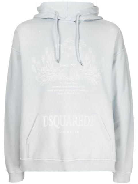 logo-print hoodie by DSQUARED2