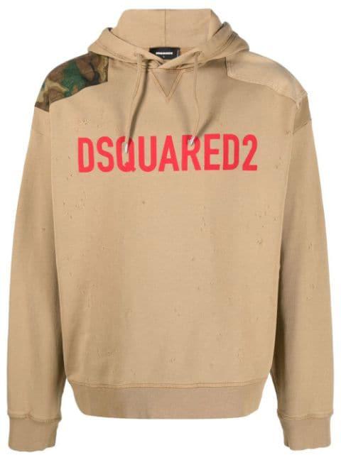 logo-print hoodie by DSQUARED2