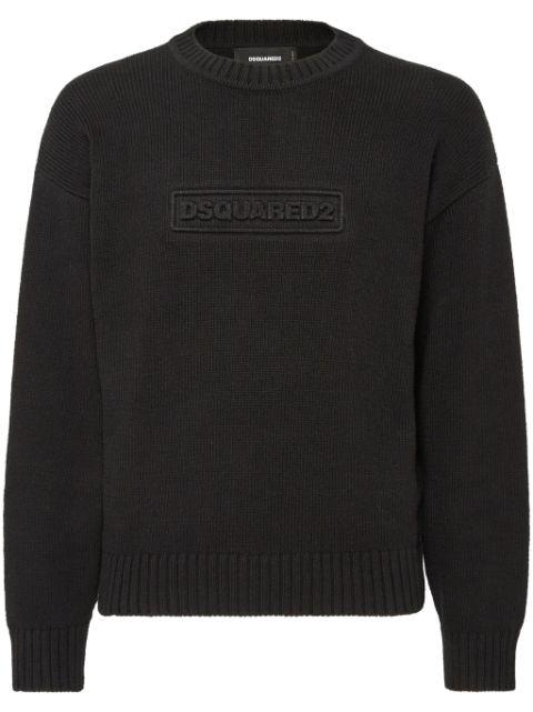 logo-print knitted jumper by DSQUARED2