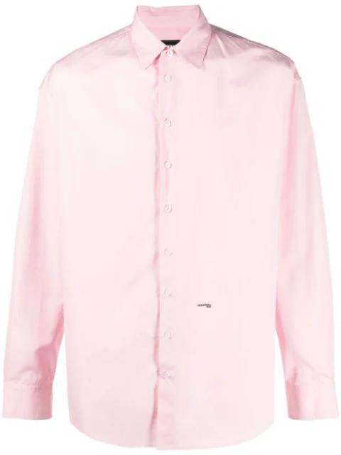 logo-print long-sleeve shirt by DSQUARED2