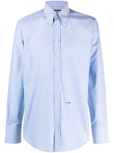 logo-print long-sleeve shirt by DSQUARED2