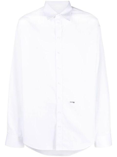 logo-print long-sleeve shirt by DSQUARED2
