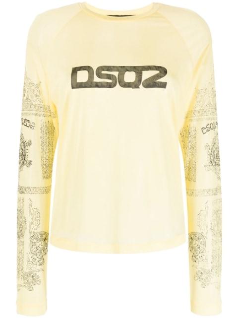 logo-print long-sleeve top by DSQUARED2
