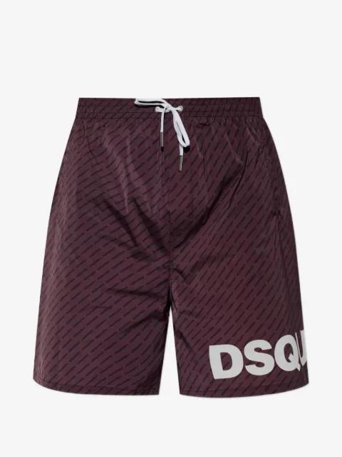 logo-print monogram swim shorts by DSQUARED2